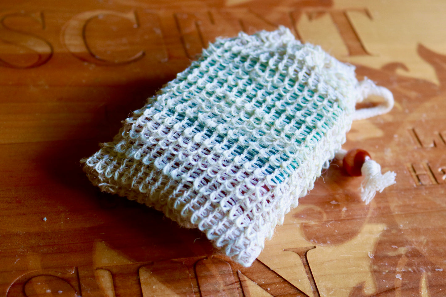Exfoliating, compostable sisal soap saver bag