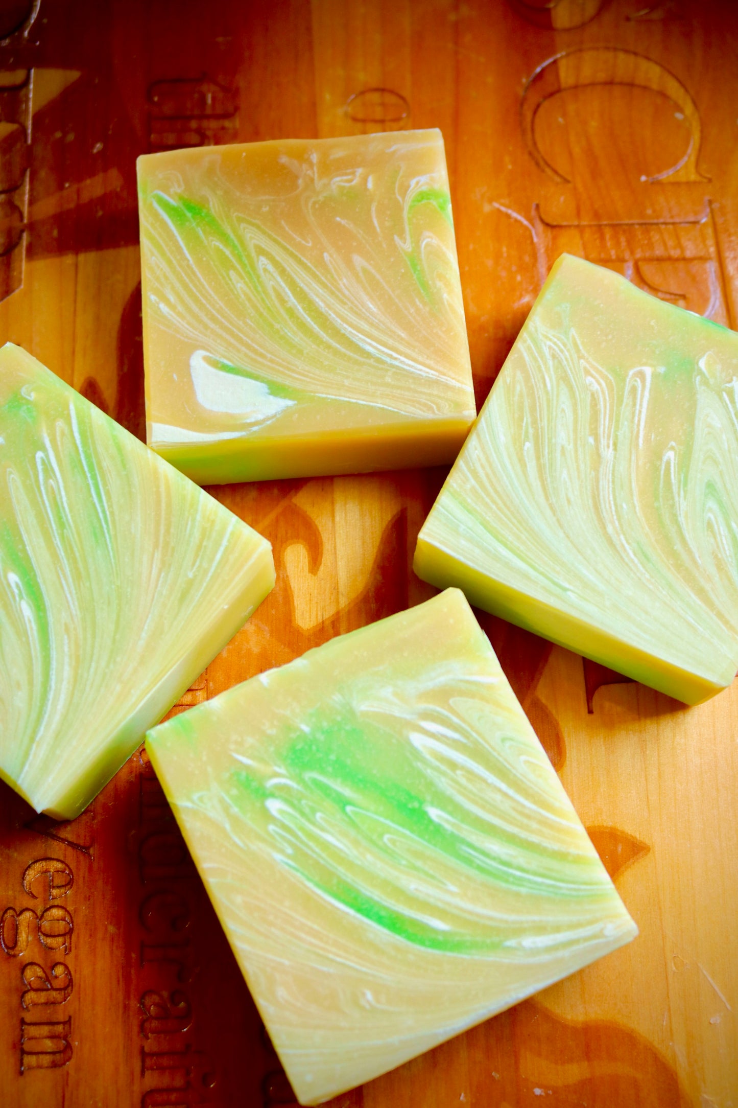 Honeysuckle bar soap with kaolin clay, shea butter, and cocoa butter made locally in Gallatin, TN, just outside Nashville